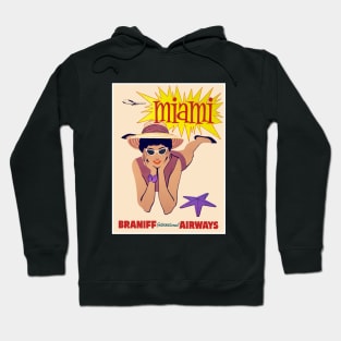 Miami Travel Poster Hoodie